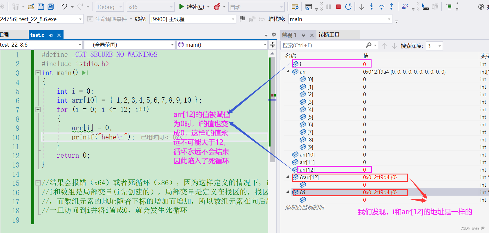 《C陷阱与缺陷》之“语义”陷阱——数组越界导致的程序死循环问题