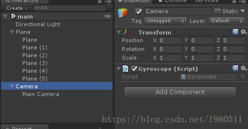 Unity3d_API_Gyroscope 陀螺仪的接口