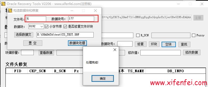 Oracle Recovery Tools修复空闲坏块