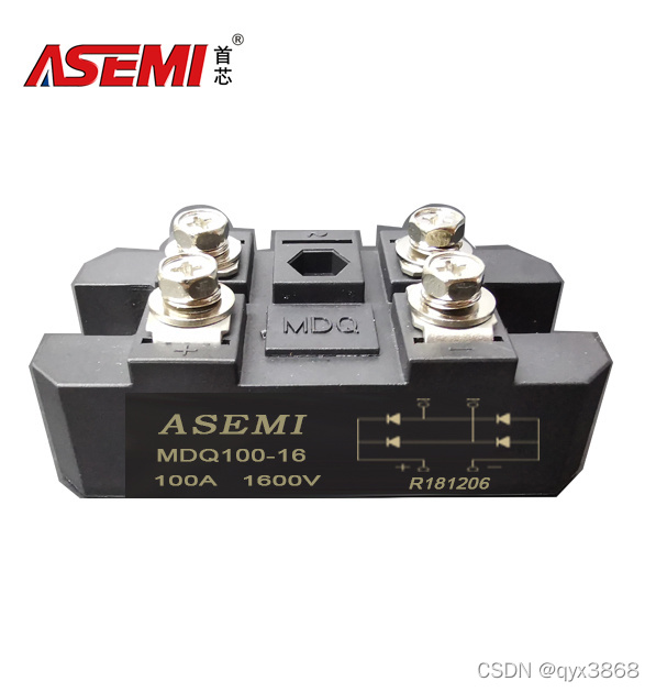 ASEMI整流模块MDQ100-16在智能开关电源中的作用